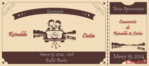 Modelo de Convite Casamento Ticket 2 by convitex